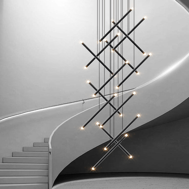 Interior Design Hall - Nowoczesny żyrandol LED designerski żyrandol schodowy