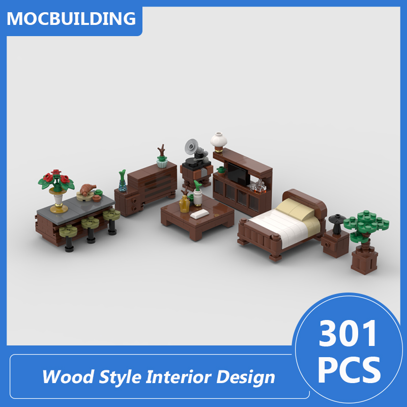 Interior Design Build - Model wnętrza w stylu drewnianym, modułowe