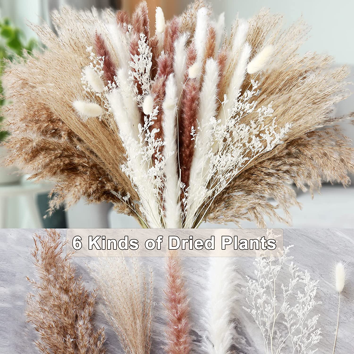 Dekoracje Stołu Suszone Roślin – Dried Pampas Bundle recenzja i cena