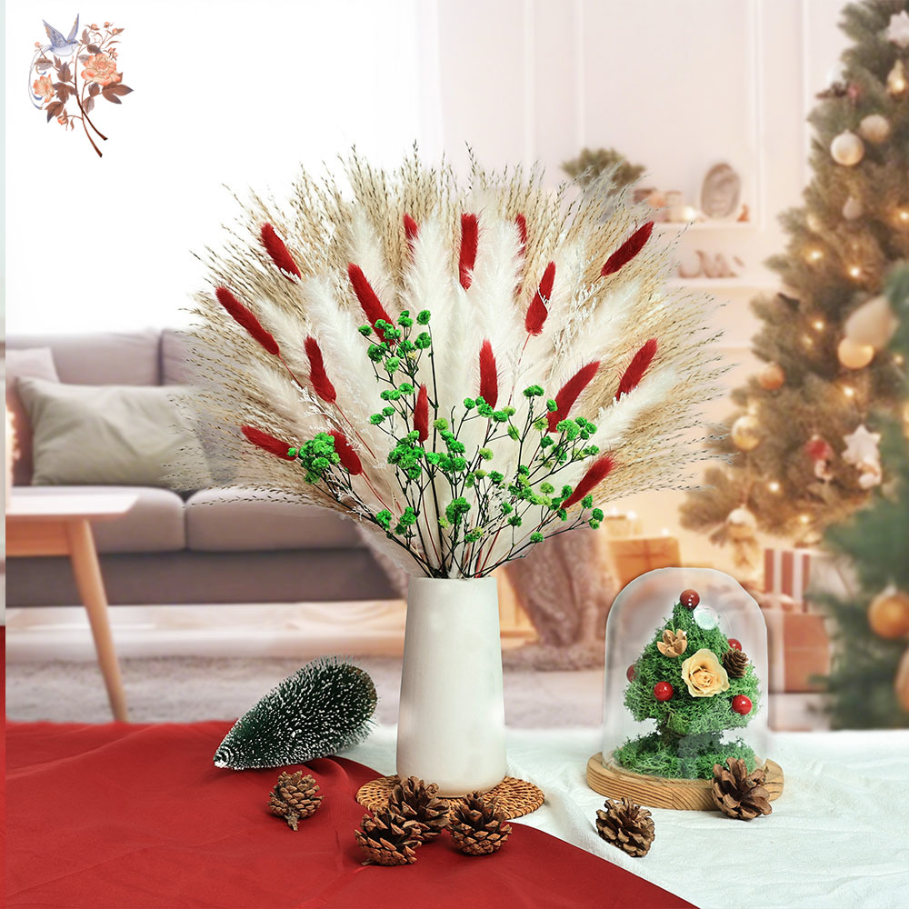 55 szt. Suszone Kwiaty Bukiet  – Dried Pampas Bundle recenzja i cena