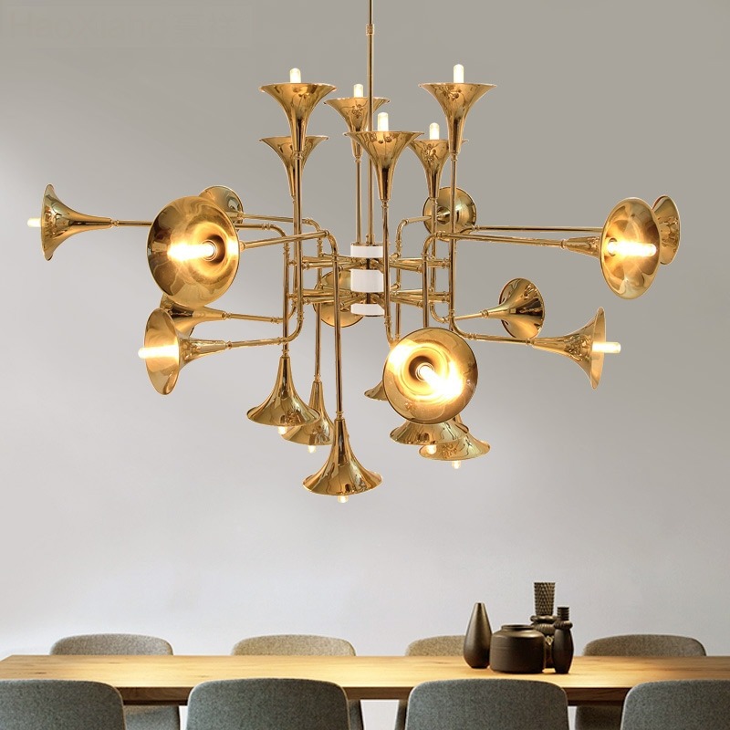 Nordycka lampa wisząca trąbka  – Interior Design Kitchen And Living Room recenzja i cena