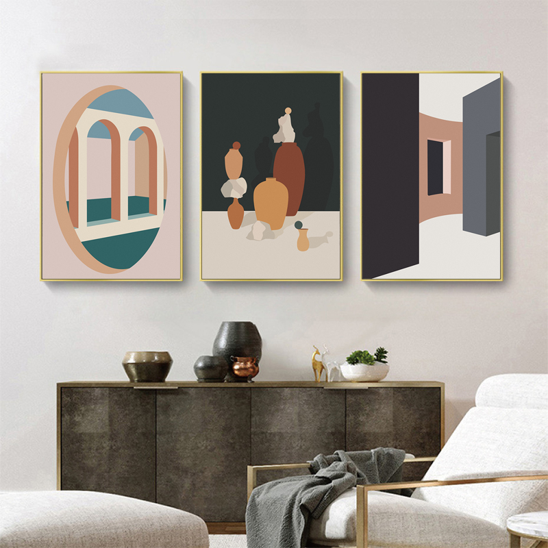 Retro Morandi Building Canvas  – Interior Design Build recenzja i cena