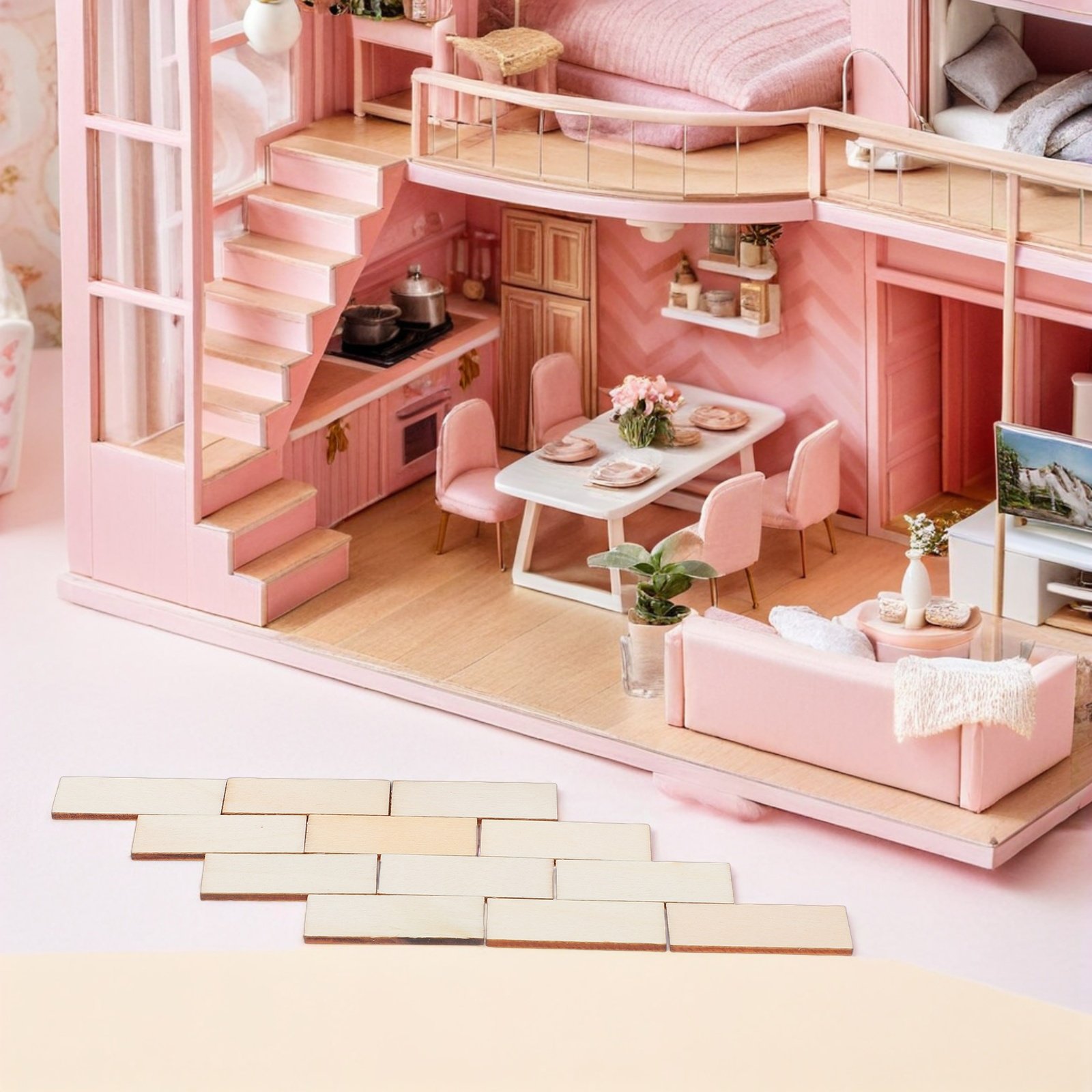 100 sztuk miniaturowych drewni – Interior Design Build recenzja i cena
